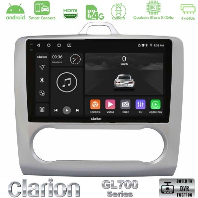 Clarion GL700 Series 8Core Android ClarionOS 4+64GB Ford Focus Auto AC Navigation Multimedia Tablet 9" Με Carplay & Android Auto