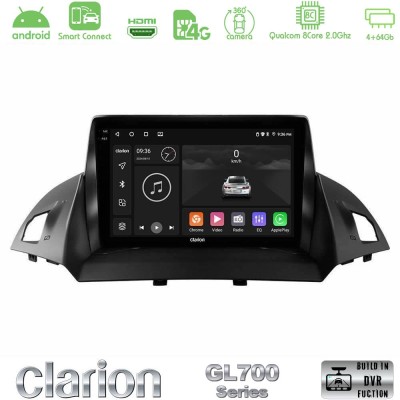 Clarion GL700 Series 8Core Android ClarionOS 4+64GB Ford C-Max/Kuga Navigation Multimedia Tablet 9" Με Carplay & Android Auto