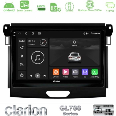 Clarion GL700 Series 8Core Android ClarionOS 4+64GB Ford Ranger 2017-2022 Navigation Multimedia Tablet 9" Με Carplay & Android A