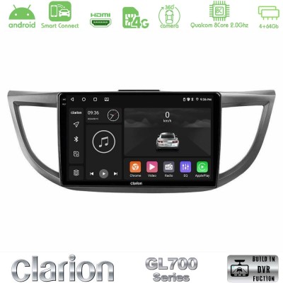 Clarion GL700 Series 8Core Android ClarionOS 4+64GB Honda CRV 2012-2017 Navigation Multimedia Tablet 9" Με Carplay & Android Aut