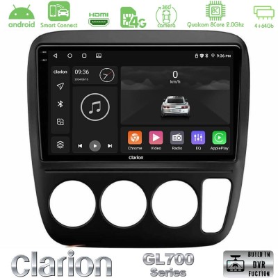 Clarion GL700 Series 8Core Android ClarionOS 4+64GB Honda CRV 1997-2001 Navigation Multimedia Tablet 9" Με Carplay & Android Aut