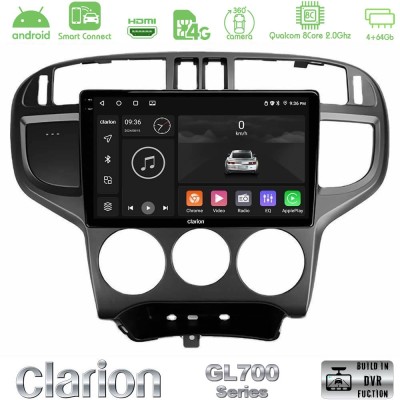 Clarion GL700 Series 8Core Android ClarionOS 4+64GB Hyundai Matrix 2001-2010 Navigation Multimedia Tablet 9" Με Carplay & Androi