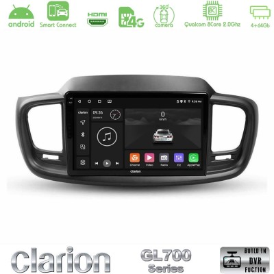 Clarion GL700 Series 8Core Android ClarionOS 4+64GB Kia Sorento 2018-2021 Navigation Multimedia Tablet 9" Με Carplay & Android A