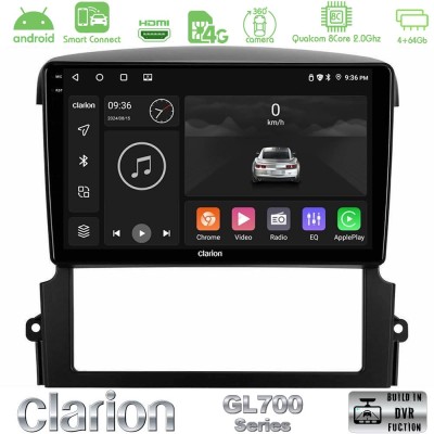 Clarion GL700 Series 8Core Android ClarionOS 4+64GB Kia Sorento Navigation Multimedia Tablet 9" Με Carplay & Android Auto