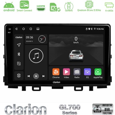 Clarion GL700 Series 8Core Android ClarionOS 4+64GB Kia Stonic Navigation Multimedia Tablet 9" Με Carplay & Android Auto
