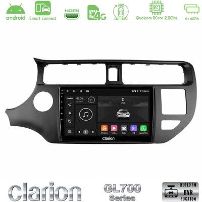 Clarion GL700 Series 8Core Android ClarionOS 4+64GB Kia Rio 2011-2015 Navigation Multimedia Tablet 9" Με Carplay & Android Auto