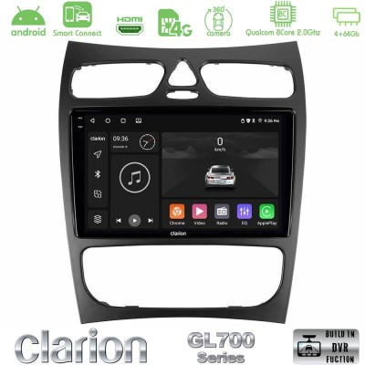 Clarion GL700 Series 8Core Android ClarionOS 4+64GB Mercedes CLK Class W209 2000-2004 Navigation Multimedia Tablet 9" Με Carplay