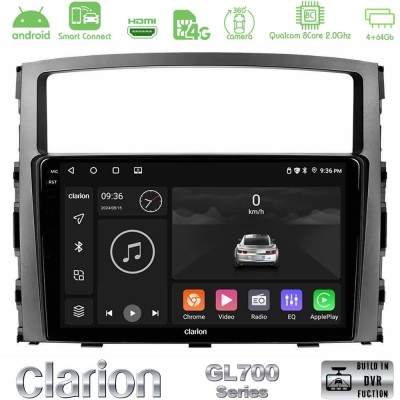 Clarion GL700 Series 8Core Android ClarionOS 4+64GB Mitsubishi Pajero 2008-2009 Navigation Multimedia Tablet 9" Με Carplay & And