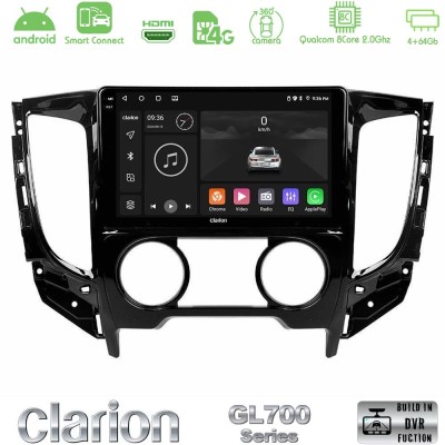 Clarion GL700 Series 8Core Android ClarionOS 4+64GB Mitsubishi L200 2016- & Fiat Fullback (Manual A/C) Navigation Multimedia Tab
