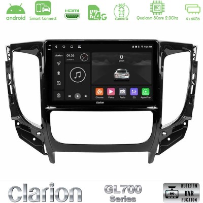 Clarion GL700 Series 8Core Android ClarionOS 4+64GB Mitsubishi L200 2016- & Fiat Fullback (Auto A/C) Navigation Multimedia Table