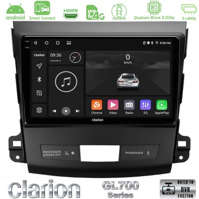 Clarion GL700 Series 8Core Android ClarionOS 4+64GB Mitsubishi Outlander/Citroen C-Crosser/Peugeot 4007 Navigation Multimedia Ta