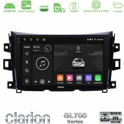 Clarion GL700 Series 8Core Android ClarionOS 4+64GB Nissan Navara NP300 Navigation Multimedia Tablet 9" Με Carplay & Android Aut
