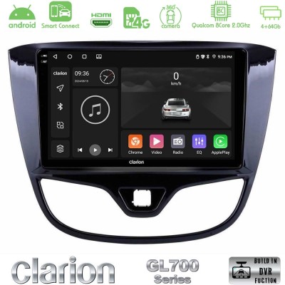 Clarion GL700 Series 8Core Android ClarionOS 4+64GB Opel Karl 2017-2019 Navigation Multimedia Tablet 9" Με Carplay & Android Aut