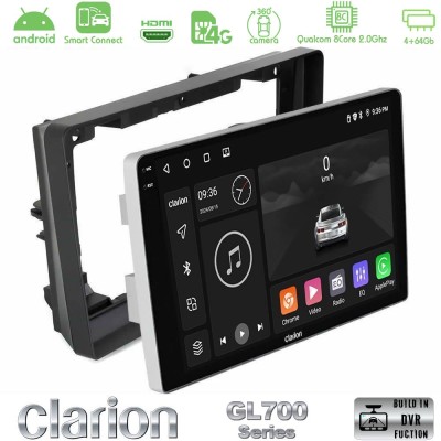 Clarion GL700 Series 8Core Android ClarionOS 4+64GB Peugeot 308 2013-2020 Navigation Multimedia Tablet 9" Με Carplay & Android A