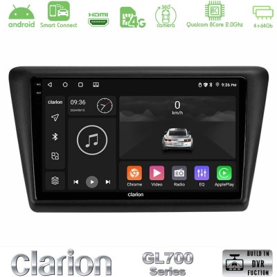 Clarion GL700 Series 8Core Android ClarionOS 4+64GB Skoda Rapid 2013-2017 Navigation Multimedia Tablet 9" Με Carplay & Android A