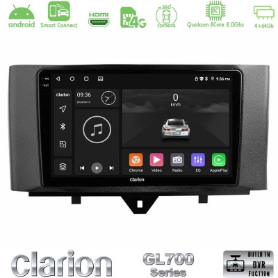 Clarion GL700 Series 8Core Android ClarionOS 4+64GB Smart 451 Facelift Navigation Multimedia Tablet 9" Με Carplay & Android Auto