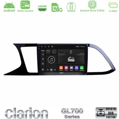 Clarion GL700 Series 8Core Android ClarionOS 4+64GB Seat Leon 2013 – 2019 Navigation Multimedia Tablet 9" Με Carplay & Android A