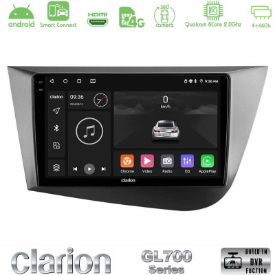 Clarion GL700 Series 8Core Android ClarionOS 4+64GB Seat Leon Navigation Multimedia Tablet 9" Με Carplay & Android Auto
