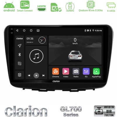 Clarion GL700 Series 8Core Android ClarionOS 4+64GB Suzuki Baleno 2016-2021 Navigation Multimedia Tablet 9" Με Carplay & Android