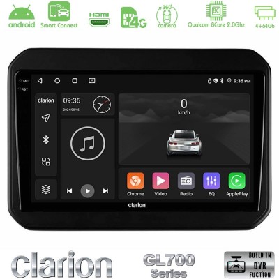 Clarion GL700 Series 8Core Android ClarionOS 4+64GB Suzuki Ignis Navigation Multimedia Tablet 9" Με Carplay & Android Auto