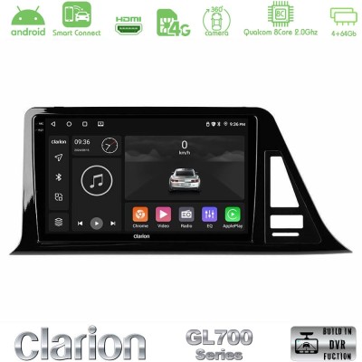 Clarion GL700 Series 8Core Android ClarionOS 4+64GB Toyota CH-R Navigation Multimedia Tablet 9" Με Carplay & Android Auto