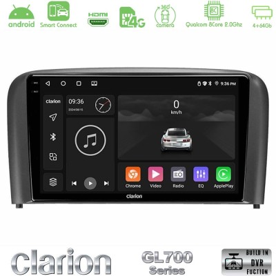 Clarion GL700 Series 8Core Android ClarionOS 4+64GB Volvo S80 1998-2006 Navigation Multimedia Tablet 9" Με Carplay & Android Aut