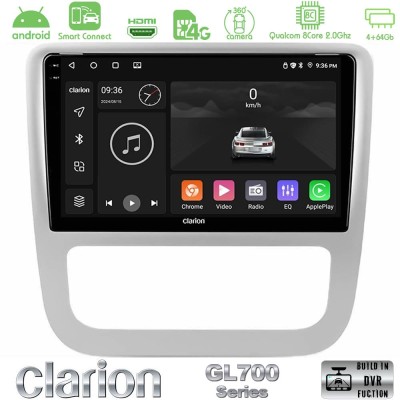 Clarion GL700 Series 8Core Android ClarionOS 4+64GB VW Scirocco / Eos Navigation Multimedia Tablet 9" Με Carplay & Android Auto