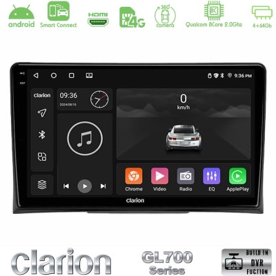 Clarion GL700 Series 8Core Android ClarionOS 4+64GB VW Transporter 2003-2015 Navigation Multimedia Tablet 9" Με Carplay & Androi