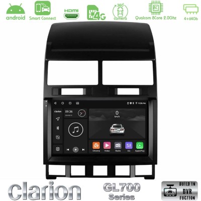 Clarion GL700 Series 8Core Android ClarionOS 4+64GB VW Touareg 2002 – 2010 Navigation Multimedia Tablet 9" Με Carplay & Android 