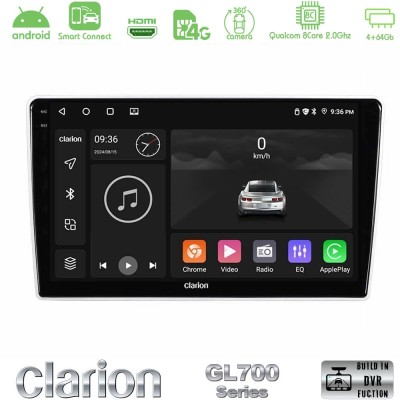 Clarion GL700 Series Kia Sportage 2005-2008 8Core Android ClarionOS 4+64GB Navigation Multimedia Tablet 9" Με Carplay & Android 