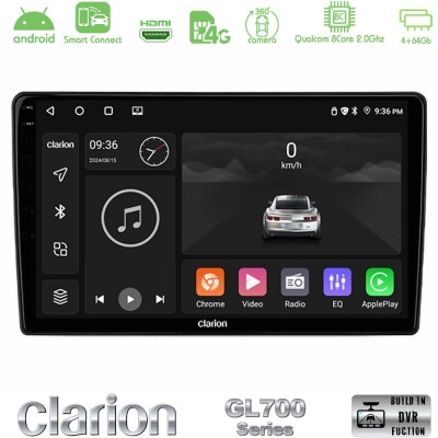 Clarion GL700 Series Alfa Romeo Mito 2008-2014 8Core Android ClarionOS 4+64GB Navigation Multimedia Tablet 9" Με Carplay & Andro