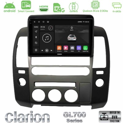 Clarion GL700 Series 8Core Android ClarionOS 4+64GB Nissan Navara D40 2006-2012 (με εργ.οθόνη) Navigation Multimedia Tablet 9" Μ