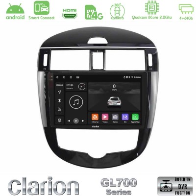 Clarion GL700 Series 8Core Android ClarionOS 4+64GB Nissan Pulsar 2015-2018 Navigation Multimedia Tablet 9" Με Carplay & Android
