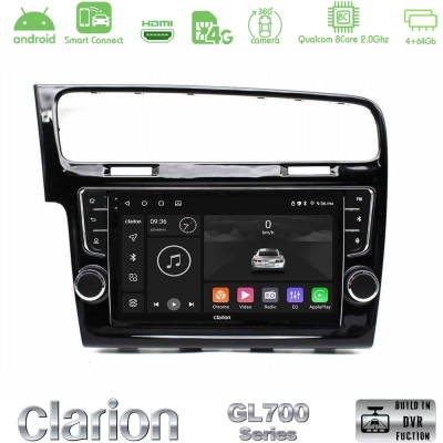 Clarion GL700 Series 8Core Android ClarionOS 4+64GB VW GOLF 7 Navigation Multimedia Tablet 9" Με Carplay & Android Auto (OEM Loo