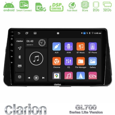 Clarion GL700 Lite Series 8Core Android ClarionOS 2+32GB Nissan Micra K14 Navigation Multimedia Tablet 9" Με Carplay & Android A