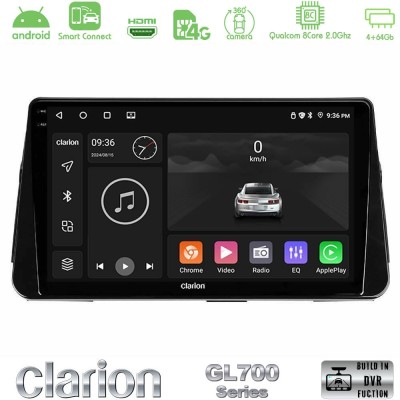 Clarion GL700 Series 8Core Android ClarionOS 4+64GB Nissan Micra K14 Navigation Multimedia Tablet 9" Με Carplay & Android Auto
