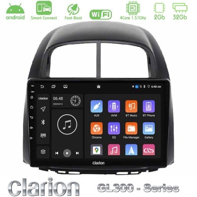 Clarion GL300 Series 4Core Android ClarionOS 2+32GB Daihatsu Sirion/Subaru Justy Navigation Multimedia Tablet 10" Με Carplay & A