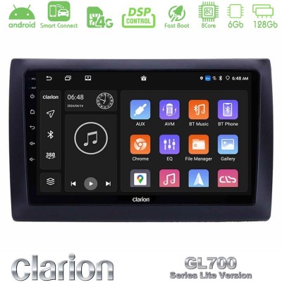 Clarion GL700 Lite Series 8Core Android ClarionOS 6+128GB Fiat Stilo Navigation Multimedia Tablet 9" Με Carplay & Android Auto