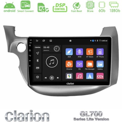 Clarion GL700 Lite Series 8Core Android ClarionOS 6+128GB Honda Jazz 2009-2013 Navigation Multimedia Tablet 10" Με Carplay & And
