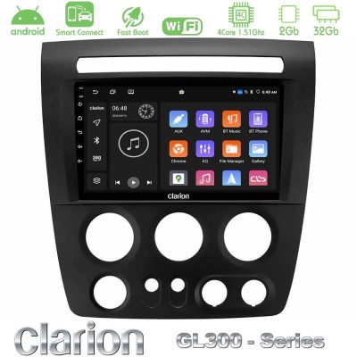 Clarion GL300 Series 4Core Android ClarionOS 2+32GB Hummer H3 2005-2009 Navigation Multimedia Tablet 9" Με Carplay & Android Aut