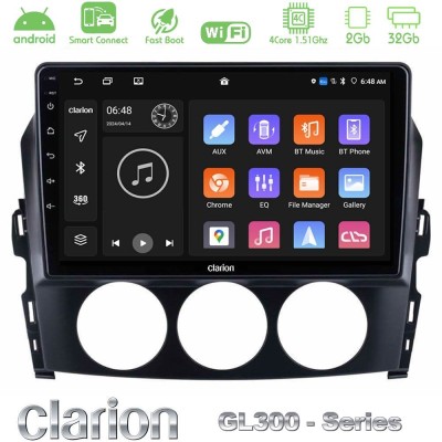Clarion GL300 Series 4Core Android ClarionOS 2+32GB Mazda MX-5 2006-2008 Navigation Multimedia Tablet 9" Με Carplay & Android Au
