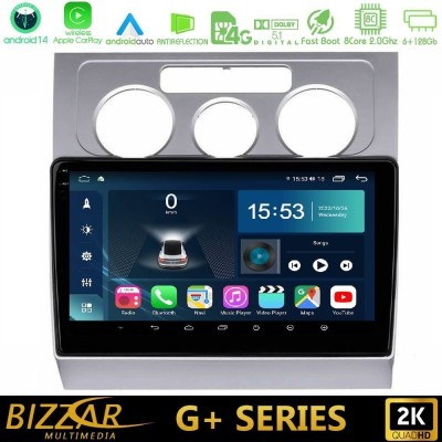 Bizzar G+ Series VW Touran 2003-2011 8Core Android14 6+128GB Navigation Multimedia Tablet 10"