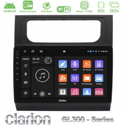 Clarion GL300 Series 4Core Android ClarionOS 2+32GB VW Touran 2011-2015 Navigation Multimedia Tablet 10" Με Carplay & Android Au