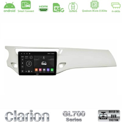 Clarion GL700 Series 8Core Android ClarionOS 4+64GB Citroen C3 2009-2016 Navigation Multimedia Tablet 9" Με Carplay & Android Au