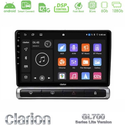 Clarion GL700 Lite Series 8Core Android ClarionOS 6+128GB Citroen C3 2016- Navigation Multimedia Tablet 9" Με Carplay & Android 
