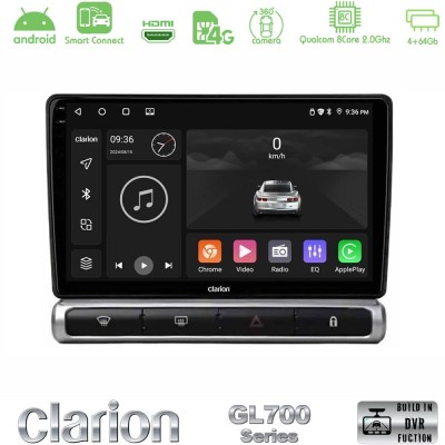 Clarion GL700 Series 8Core Android ClarionOS 4+64GB Citroen C3 2016- Navigation Multimedia Tablet 9" Με Carplay & Android Auto
