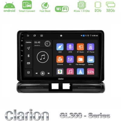 Clarion GL300 Series 4Core Android ClarionOS 2+32GB Citroen C3 2016- Navigation Multimedia Tablet 9" Με Carplay & Android Auto