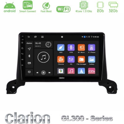 Clarion GL300 Series 4Core Android ClarionOS 2+32GB Peugeot 3008/5008 2017-2023 Navigation Multimedia Tablet 9" Με Carplay & And