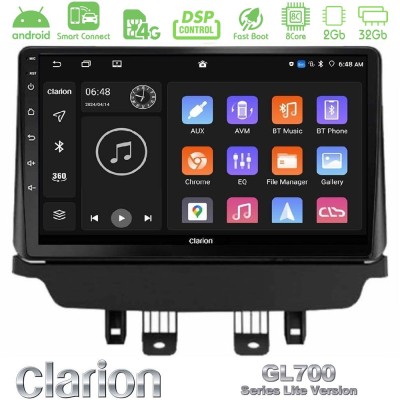 Clarion GL700 Lite Series 8Core Android ClarionOS 2+32GB Mazda 2 2014-2021 Navigation Multimedia Tablet 9" Με Carplay & Android 