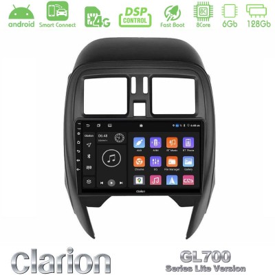 Clarion GL700 Lite Series 8Core Android ClarionOS 6+128GB Nissan Micra 2013-2016 Navigation Multimedia Tablet 9" Με Carplay & An